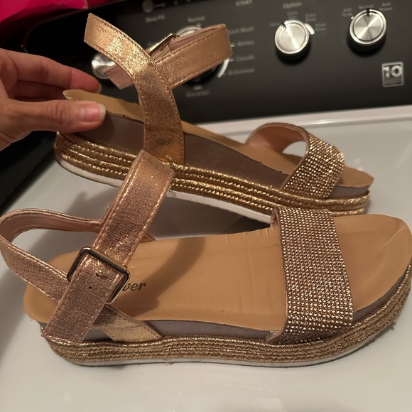Forever Link Shoes - Forever Link Gold Wedges